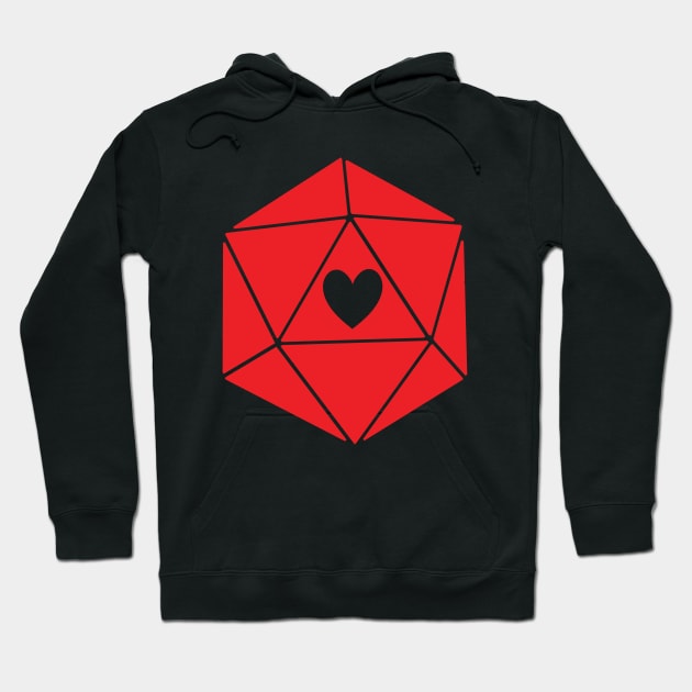 D20 Heart Hoodie by Atlantahammy